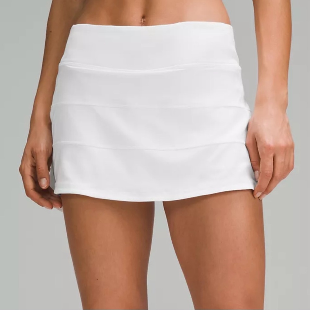 Lululemon I Pace Rival Mid-Rise Skirt I Tennis skirt l white I size 10